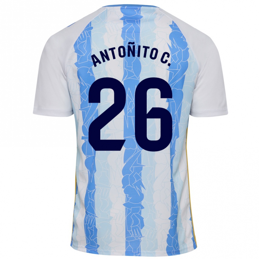 Damen Fußball Antonio Cordero #26 Weiß Blau Heimtrikot Trikot 2024/25 T-Shirt Luxemburg