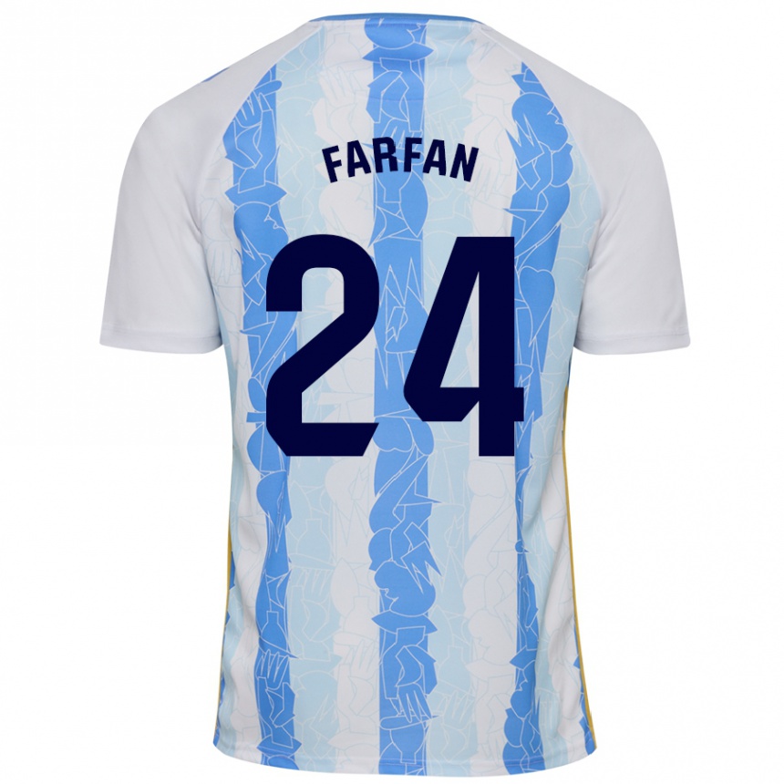 Damen Fußball María Farfán #24 Weiß Blau Heimtrikot Trikot 2024/25 T-Shirt Luxemburg