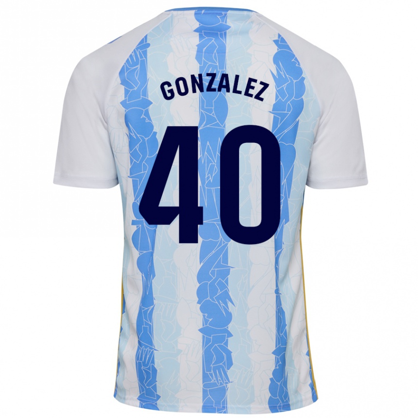 Damen Fußball Carol González #40 Weiß Blau Heimtrikot Trikot 2024/25 T-Shirt Luxemburg