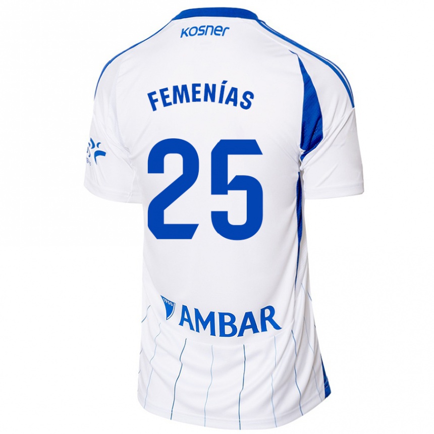 Damen Fußball Joan Femenías #25 Rot Weiß Heimtrikot Trikot 2024/25 T-Shirt Luxemburg