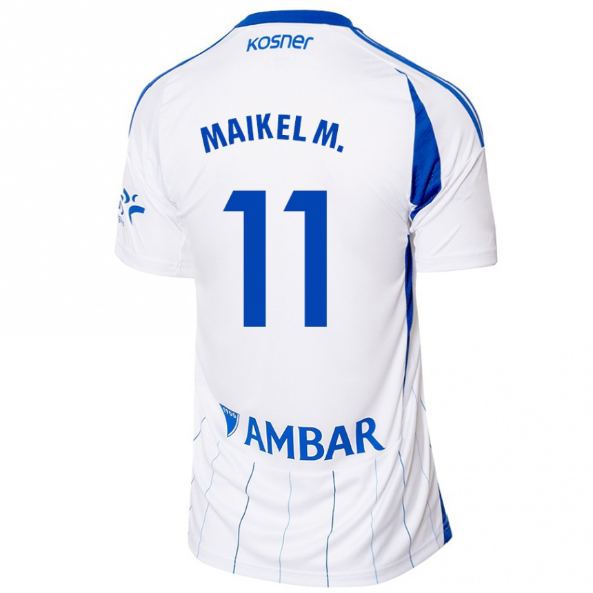 Damen Fußball Maikel Mesa #11 Rot Weiß Heimtrikot Trikot 2024/25 T-Shirt Luxemburg