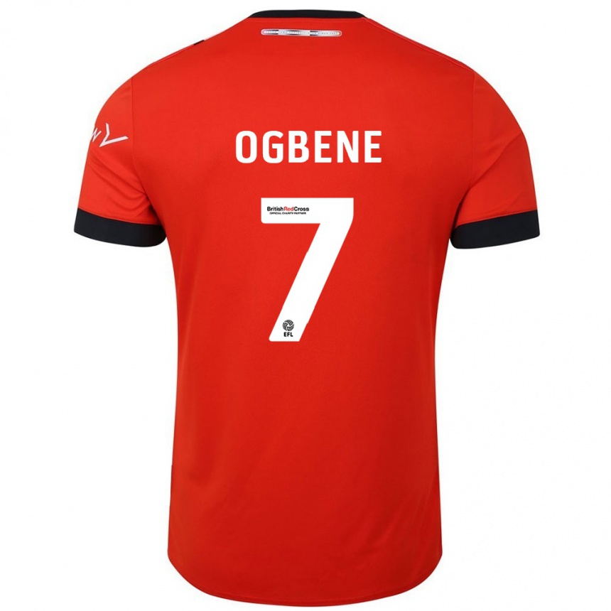 Damen Fußball Chiedozie Ogbene #7 Orange Schwarz Heimtrikot Trikot 2024/25 T-Shirt Luxemburg