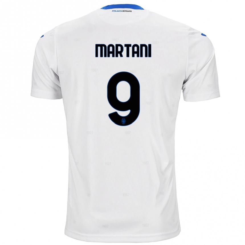 Damen Fußball Alice Martani #9 Weiß Auswärtstrikot Trikot 2024/25 T-Shirt Luxemburg