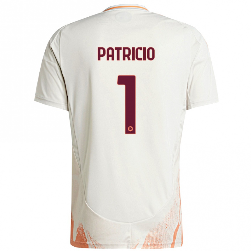 Damen Fußball Rui Patrício #1 Cremeweiß Orange Auswärtstrikot Trikot 2024/25 T-Shirt Luxemburg