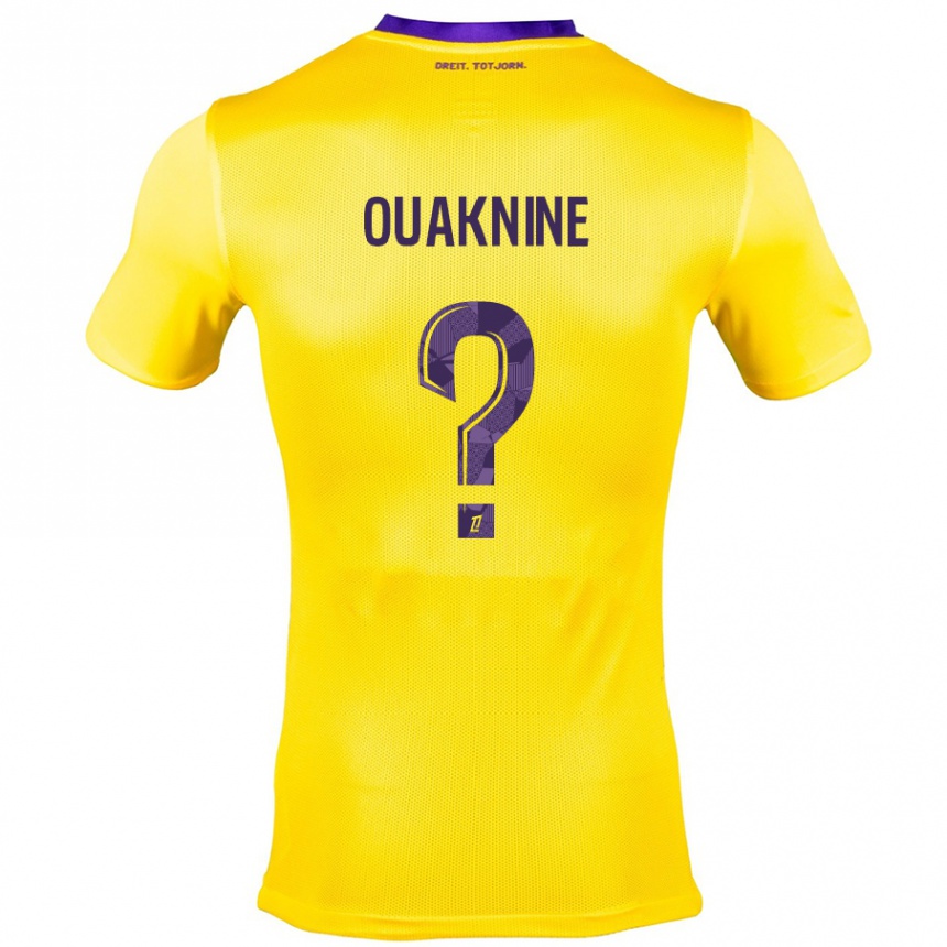 Damen Fußball Jules Ouaknine #0 Gelb Lila Auswärtstrikot Trikot 2024/25 T-Shirt Luxemburg