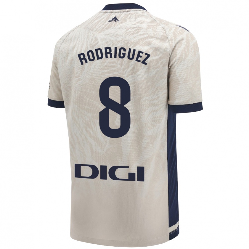 Damen Fußball Vanessa Rodríguez Iribarren #8 Hellgrau Auswärtstrikot Trikot 2024/25 T-Shirt Luxemburg