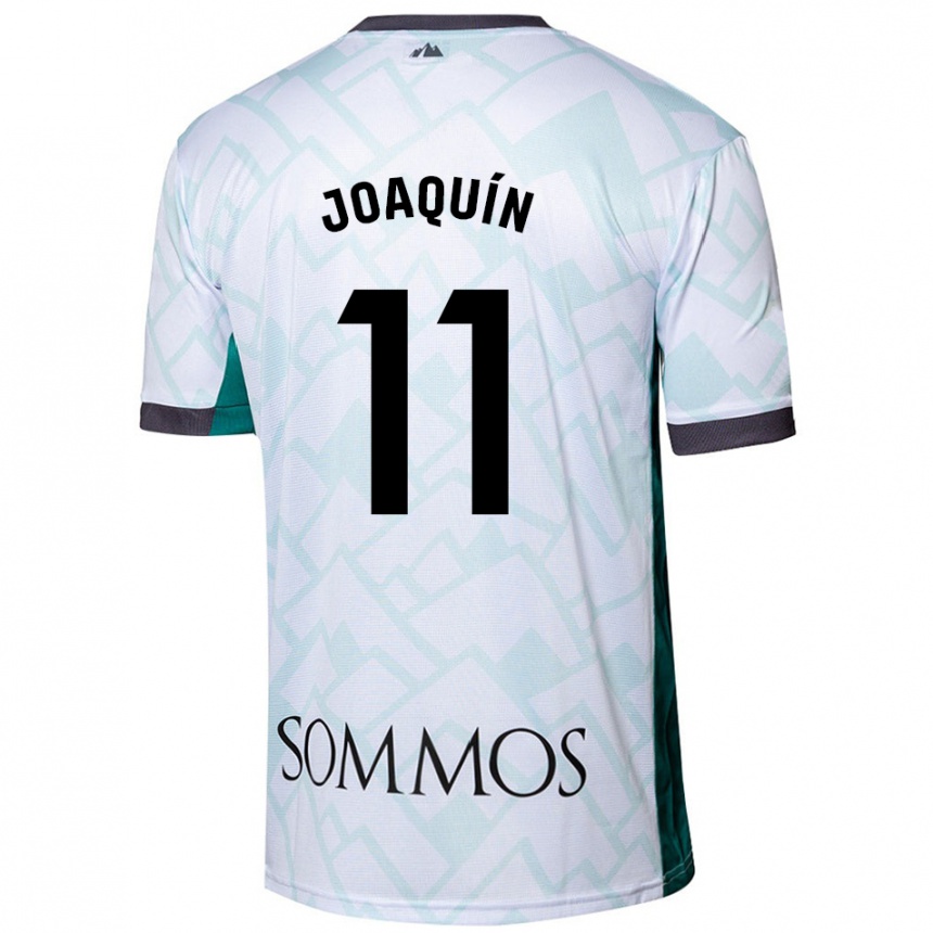 Damen Fußball Joaquin Munoz #11 Weiß Grün Auswärtstrikot Trikot 2024/25 T-Shirt Luxemburg