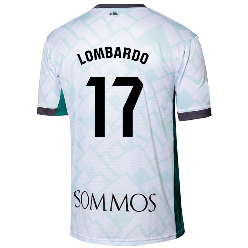 Damen Fußball Enzo Lombardo #17 Weiß Grün Auswärtstrikot Trikot 2024/25 T-Shirt Luxemburg