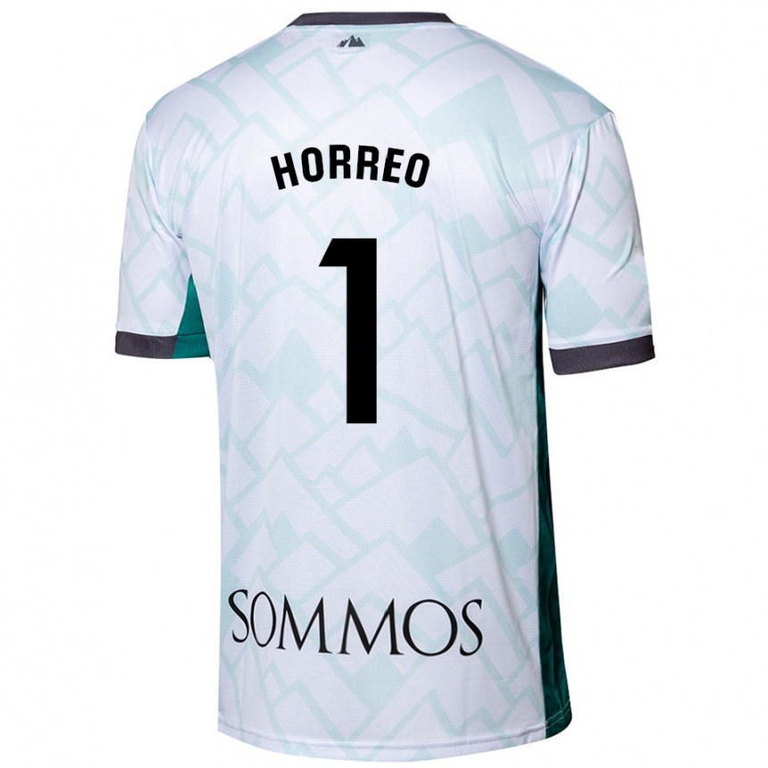 Damen Fußball Berto Hórreo #1 Weiß Grün Auswärtstrikot Trikot 2024/25 T-Shirt Luxemburg