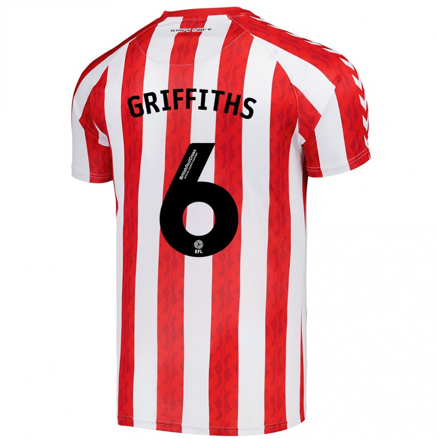 Kinder Fußball Louise Griffiths #6 Rot Weiß Heimtrikot Trikot 2024/25 T-Shirt Luxemburg