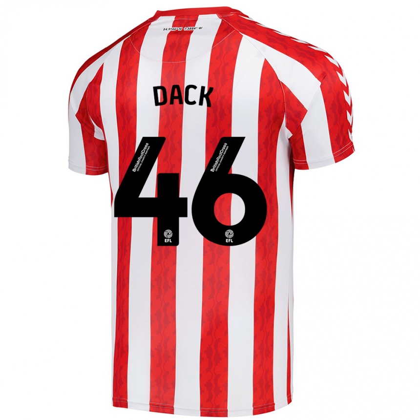 Kinder Fußball Bradley Dack #46 Rot Weiß Heimtrikot Trikot 2024/25 T-Shirt Luxemburg