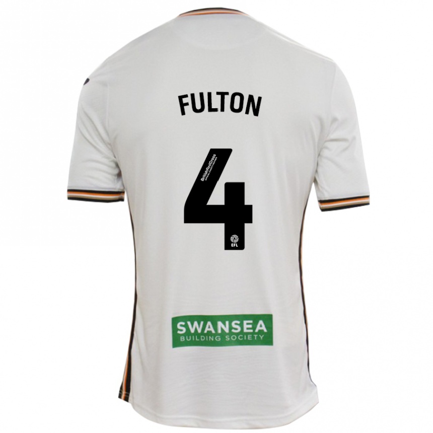 Kinder Fußball Jay Fulton #4 Rot Weiß Heimtrikot Trikot 2024/25 T-Shirt Luxemburg