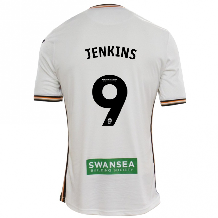 Kinder Fußball Nieve Jenkins #9 Rot Weiß Heimtrikot Trikot 2024/25 T-Shirt Luxemburg