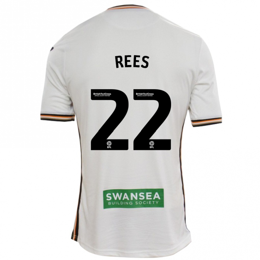 Kinder Fußball Nia Rees #22 Rot Weiß Heimtrikot Trikot 2024/25 T-Shirt Luxemburg