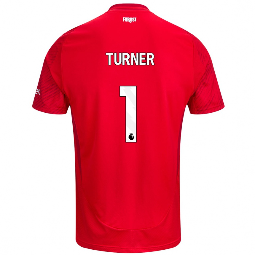 Kinder Fußball Matt Turner #1 Rot Weiß Heimtrikot Trikot 2024/25 T-Shirt Luxemburg