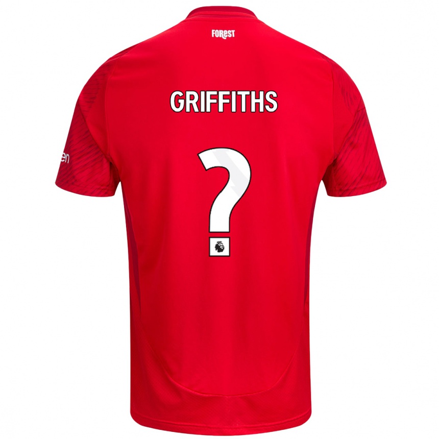 Kinder Fußball Harry Griffiths #0 Rot Weiß Heimtrikot Trikot 2024/25 T-Shirt Luxemburg