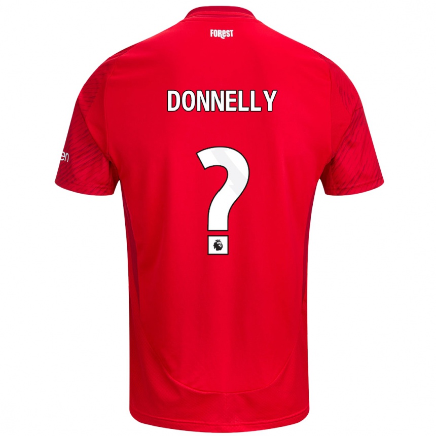 Kinder Fußball Aaron Donnelly #0 Rot Weiß Heimtrikot Trikot 2024/25 T-Shirt Luxemburg