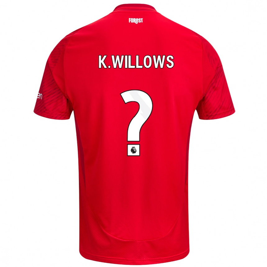 Kinder Fußball Keehan Willows #0 Rot Weiß Heimtrikot Trikot 2024/25 T-Shirt Luxemburg