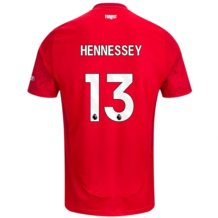 Kinder Fußball Wayne Hennessey #13 Rot Weiß Heimtrikot Trikot 2024/25 T-Shirt Luxemburg