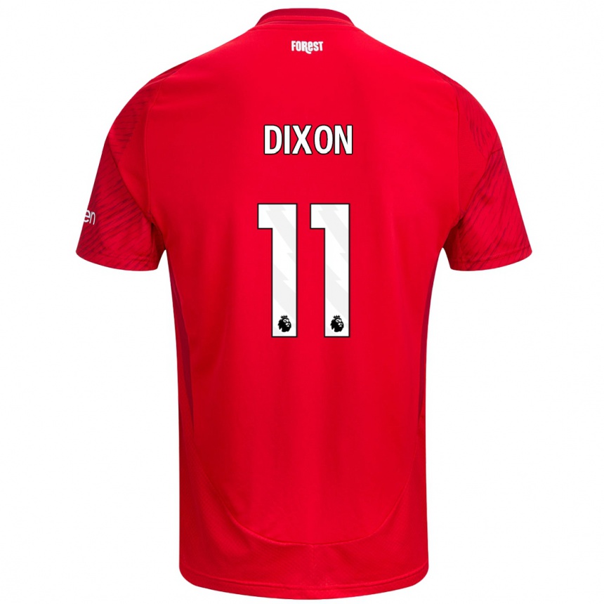 Kinder Fußball Chloe Dixon #11 Rot Weiß Heimtrikot Trikot 2024/25 T-Shirt Luxemburg