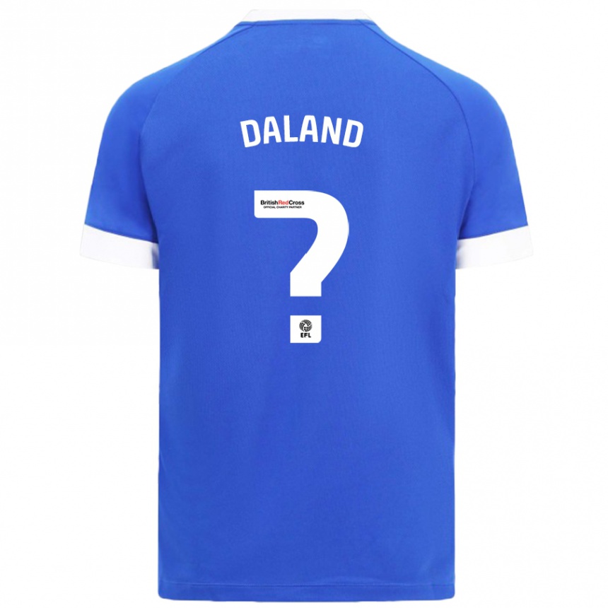 Kinder Fußball Jesper Daland #0 Himmelblau Heimtrikot Trikot 2024/25 T-Shirt Luxemburg