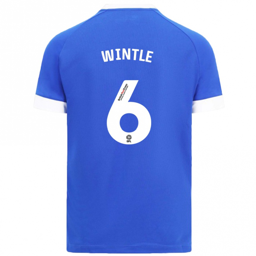 Kinder Fußball Ryan Wintle #6 Himmelblau Heimtrikot Trikot 2024/25 T-Shirt Luxemburg