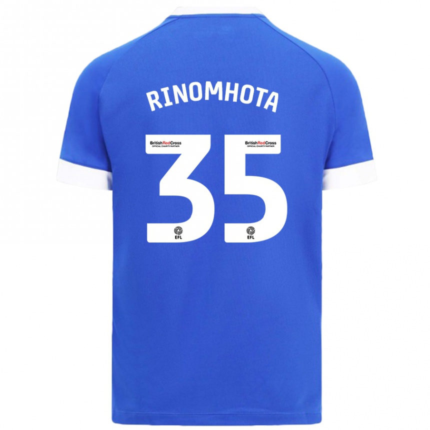 Kinder Fußball Andy Rinomhota #35 Himmelblau Heimtrikot Trikot 2024/25 T-Shirt Luxemburg