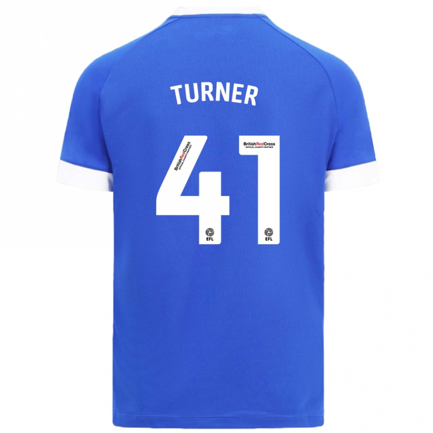 Kinder Fußball Matthew Turner #41 Himmelblau Heimtrikot Trikot 2024/25 T-Shirt Luxemburg