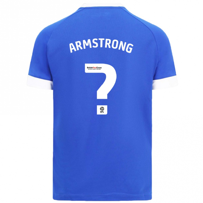 Kinder Fußball Luke Armstrong #0 Himmelblau Heimtrikot Trikot 2024/25 T-Shirt Luxemburg