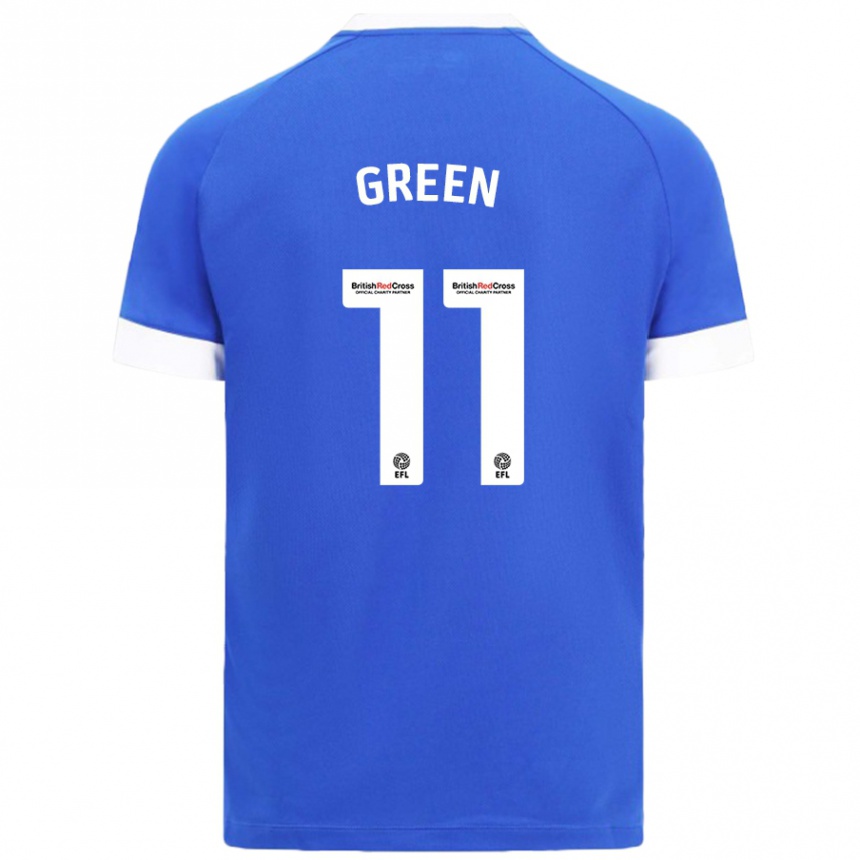 Kinder Fußball Danielle Green #11 Himmelblau Heimtrikot Trikot 2024/25 T-Shirt Luxemburg