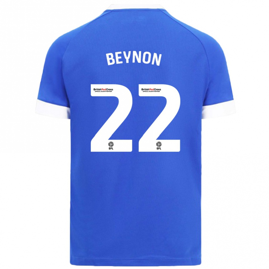 Kinder Fußball Emma Beynon #22 Himmelblau Heimtrikot Trikot 2024/25 T-Shirt Luxemburg