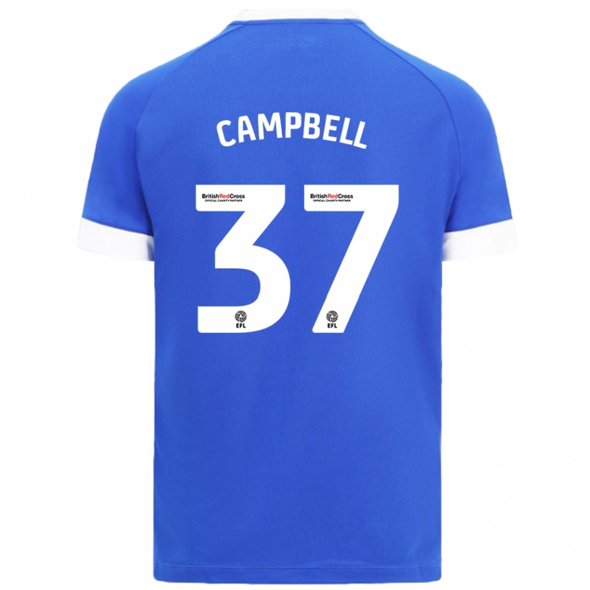 Kinder Fußball Vontae Daley-Campbell #37 Himmelblau Heimtrikot Trikot 2024/25 T-Shirt Luxemburg