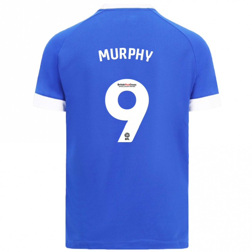 Kinder Fußball Alana Murphy #9 Himmelblau Heimtrikot Trikot 2024/25 T-Shirt Luxemburg