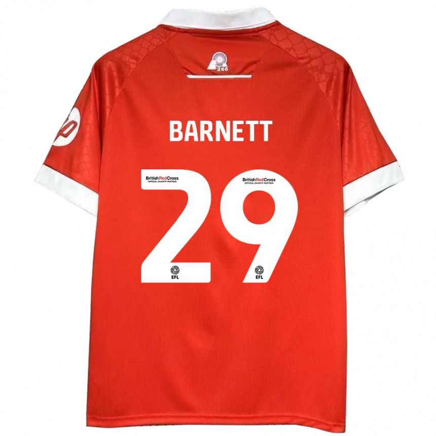 Kinder Fußball Ryan Barnett #29 Rot Weiß Heimtrikot Trikot 2024/25 T-Shirt Luxemburg