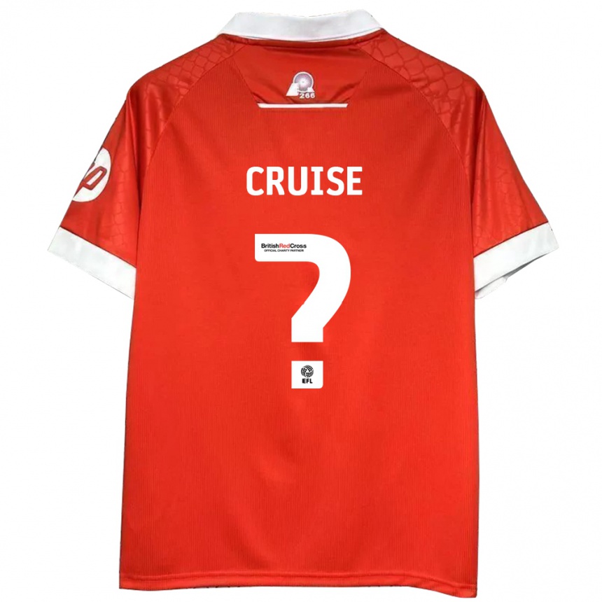 Kinder Fußball George Cruise #0 Rot Weiß Heimtrikot Trikot 2024/25 T-Shirt Luxemburg