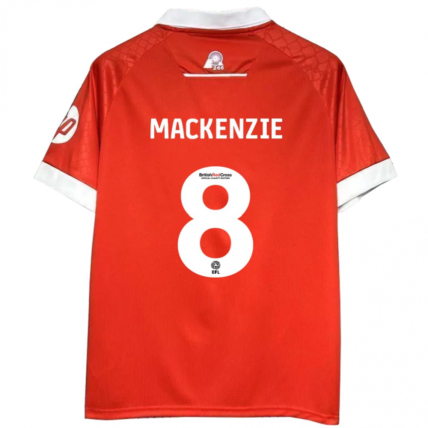 Kinder Fußball Libby Mackenzie #8 Rot Weiß Heimtrikot Trikot 2024/25 T-Shirt Luxemburg