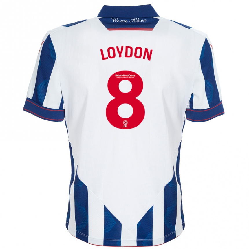 Kinder Fußball Abi Loydon #8 Weiß Dunkelblau Heimtrikot Trikot 2024/25 T-Shirt Luxemburg