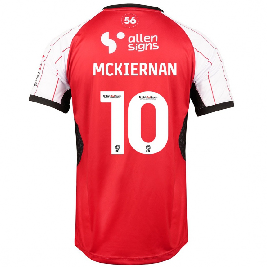 Kinder Fußball Jj Mckiernan #10 Weiß Heimtrikot Trikot 2024/25 T-Shirt Luxemburg