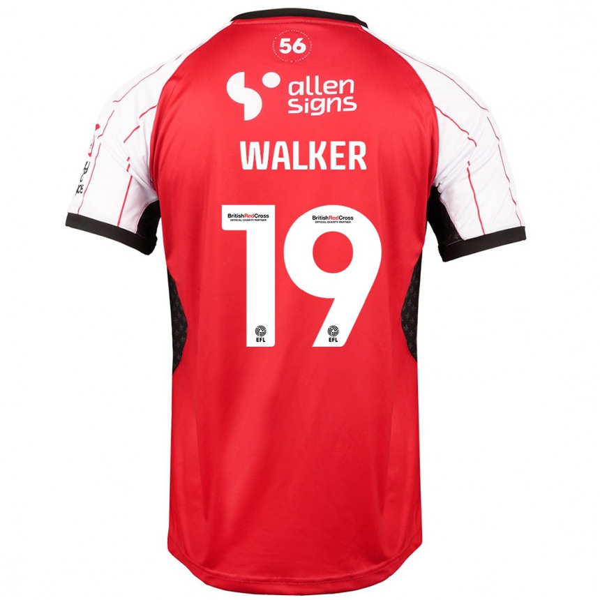 Kinder Fußball Tyler Walker #19 Weiß Heimtrikot Trikot 2024/25 T-Shirt Luxemburg