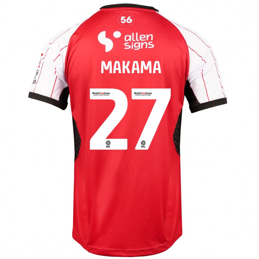 Kinder Fußball Jovon Makama #27 Weiß Heimtrikot Trikot 2024/25 T-Shirt Luxemburg