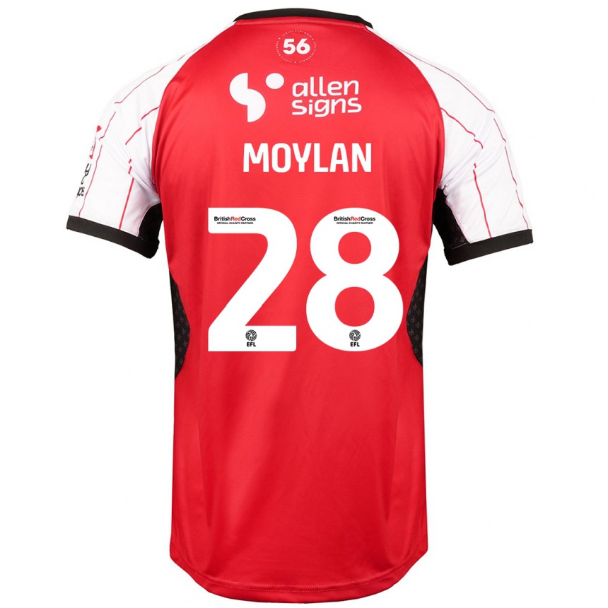 Kinder Fußball Jack Moylan #28 Weiß Heimtrikot Trikot 2024/25 T-Shirt Luxemburg