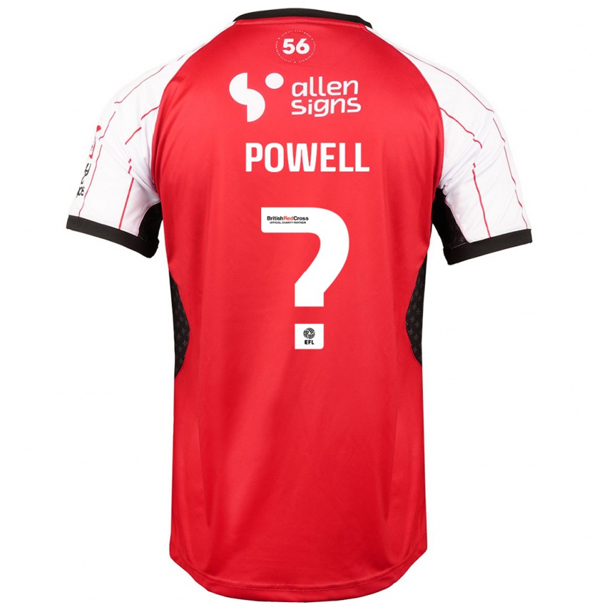 Kinder Fußball Darryl Powell #0 Weiß Heimtrikot Trikot 2024/25 T-Shirt Luxemburg