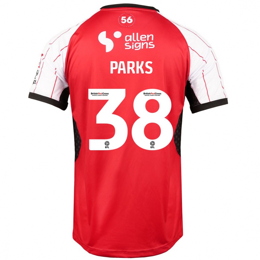 Kinder Fußball Charlie Parks #38 Weiß Heimtrikot Trikot 2024/25 T-Shirt Luxemburg