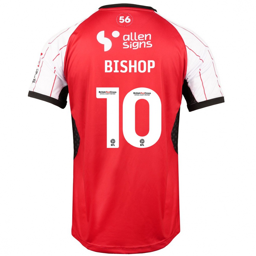 Kinder Fußball Teddy Bishop #10 Weiß Heimtrikot Trikot 2024/25 T-Shirt Luxemburg