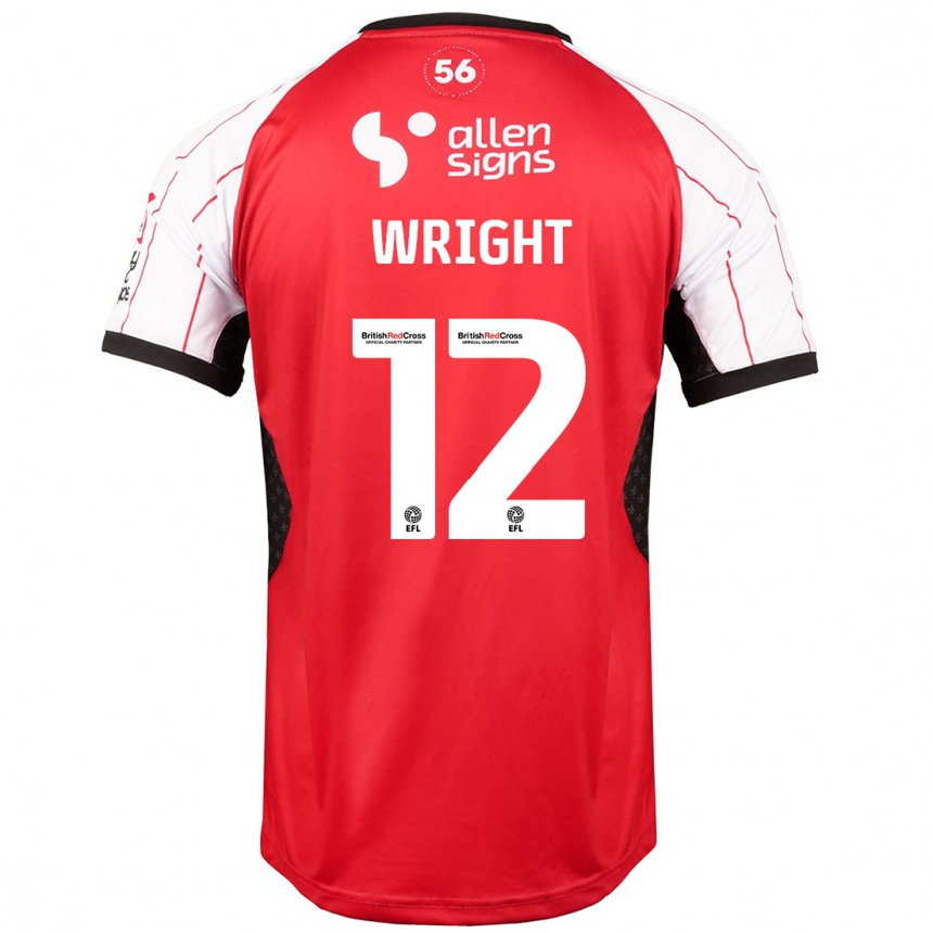 Kinder Fußball Jordan Wright #12 Weiß Heimtrikot Trikot 2024/25 T-Shirt Luxemburg