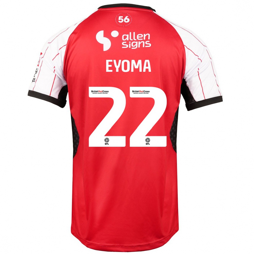 Kinder Fußball Timothy Eyoma #22 Weiß Heimtrikot Trikot 2024/25 T-Shirt Luxemburg