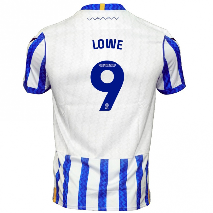 Kinder Fußball Jamal Lowe #9 Blau Weiß Heimtrikot Trikot 2024/25 T-Shirt Luxemburg