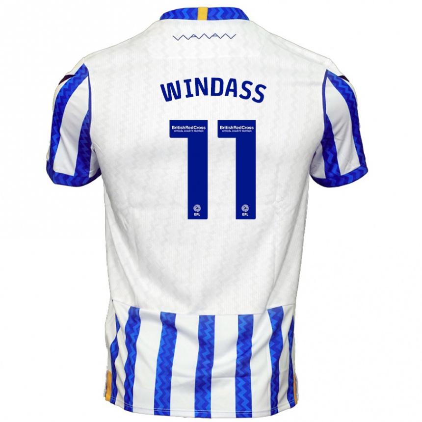 Kinder Fußball Josh Windass #11 Blau Weiß Heimtrikot Trikot 2024/25 T-Shirt Luxemburg