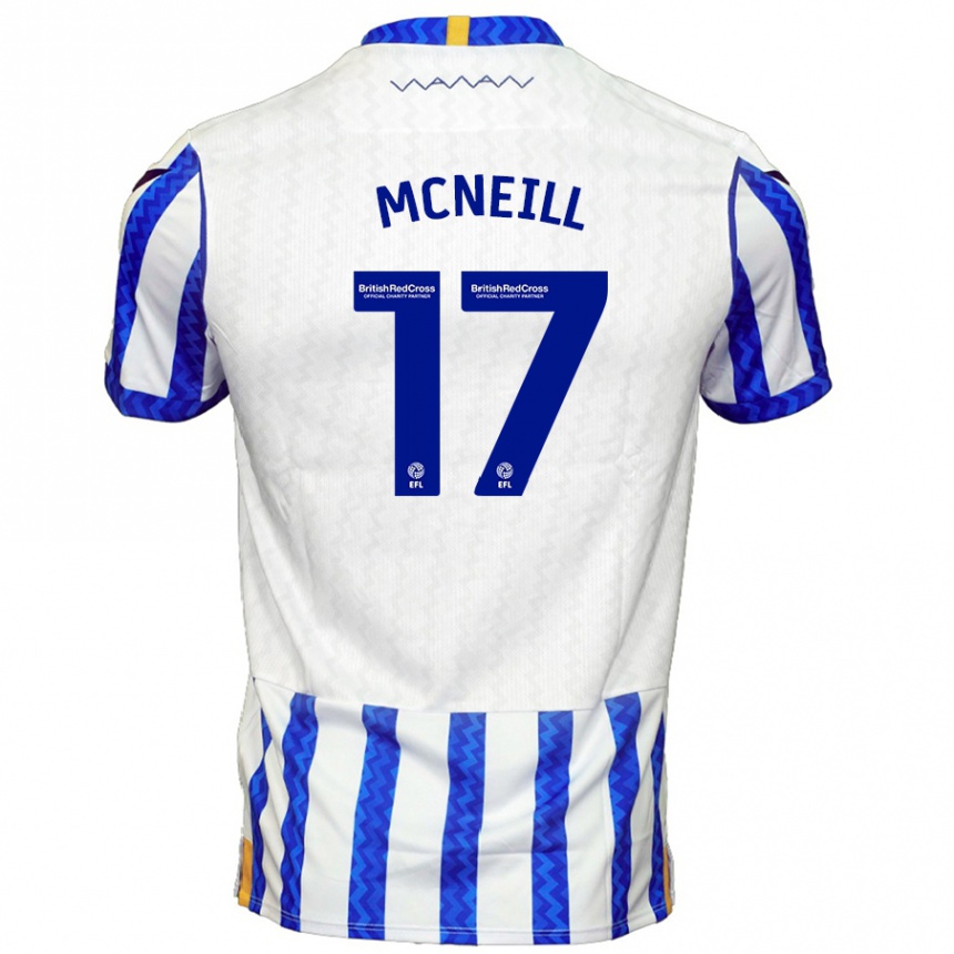 Kinder Fußball Charlie Mcneill #17 Blau Weiß Heimtrikot Trikot 2024/25 T-Shirt Luxemburg