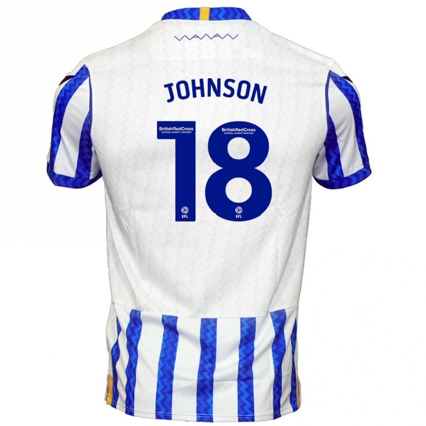 Kinder Fußball Marvin Johnson #18 Blau Weiß Heimtrikot Trikot 2024/25 T-Shirt Luxemburg